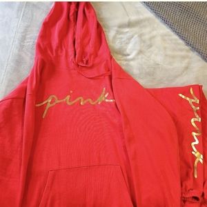 SOLD SOLD Victoria's Secret Pink 3pc Red & Gold Sans Script Logo Set. XL.